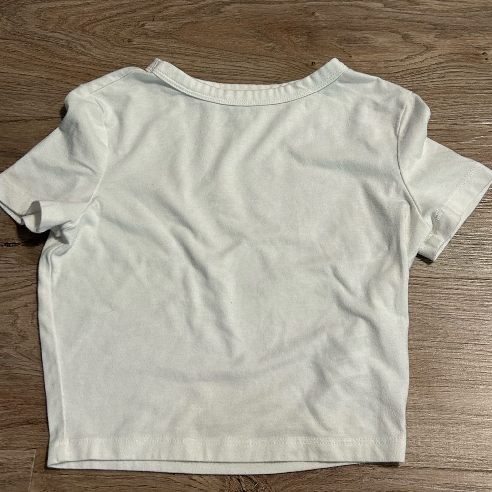 Target cropped white tee